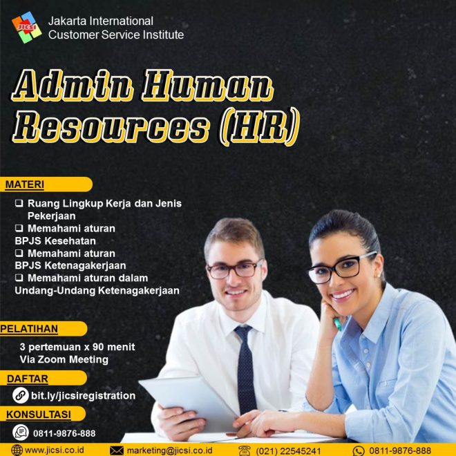 Pelatihan Admin Human Resources JICSI Buka setiap hari