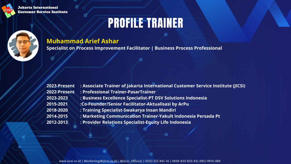 PROFILE TRAINER-Muhammad Arief Ashar